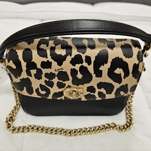 COACH Cassie Leopard Print Crossbody Bag